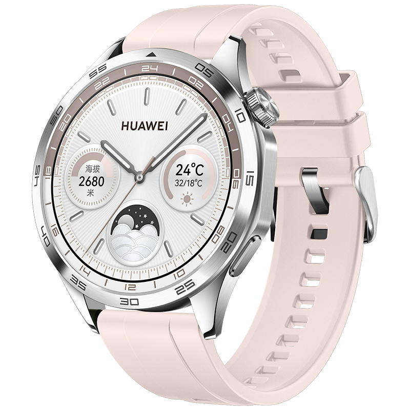 Binghong Compatible with Huawei GT6 Watch Band for Women, Huawei Watch 5 Strap, GT5 GT5Pro GT4 GT3 GT2 Pro Watch Band, Men's Sports Silicone 41mm - Pink 18mm