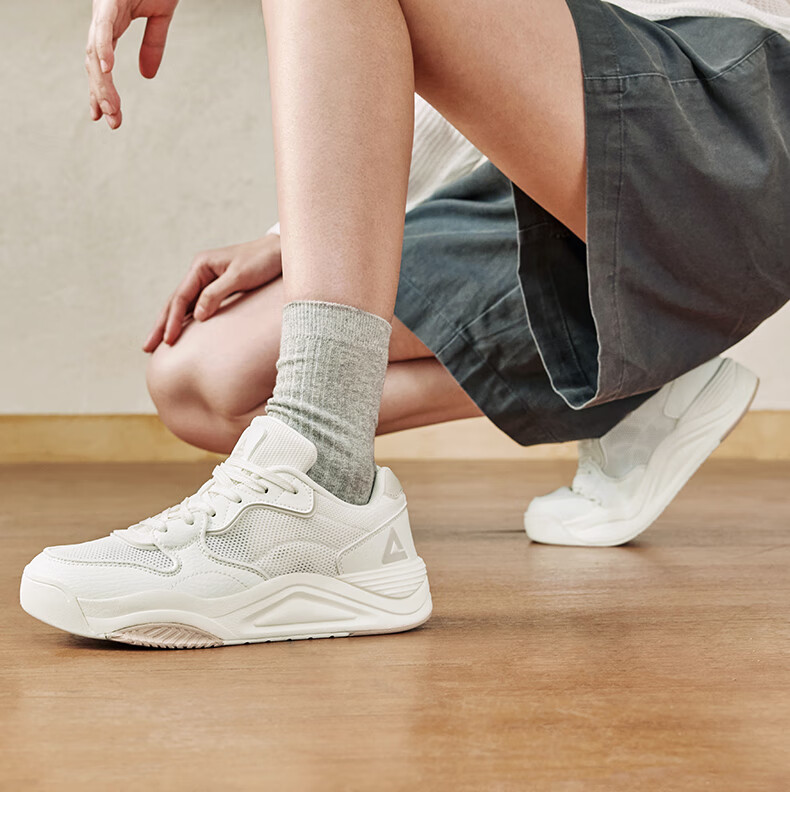 PEAK Taiji Manxing Canvas Shoes, Women's Mesh Shoes for Summer, Wear-Resistant, Versatile, Thick-Soled, Lightweight Casual Sneakers for Women, DB520238 7