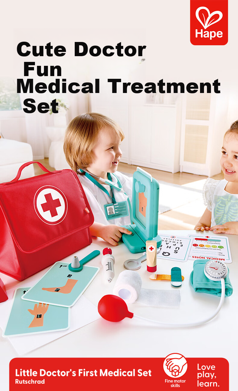 Hape Baby Pretend Play Toy, Scene Simulation, Realistic Learning, Brushing Teeth, Smiling Dentist Clinic Set E3227 1