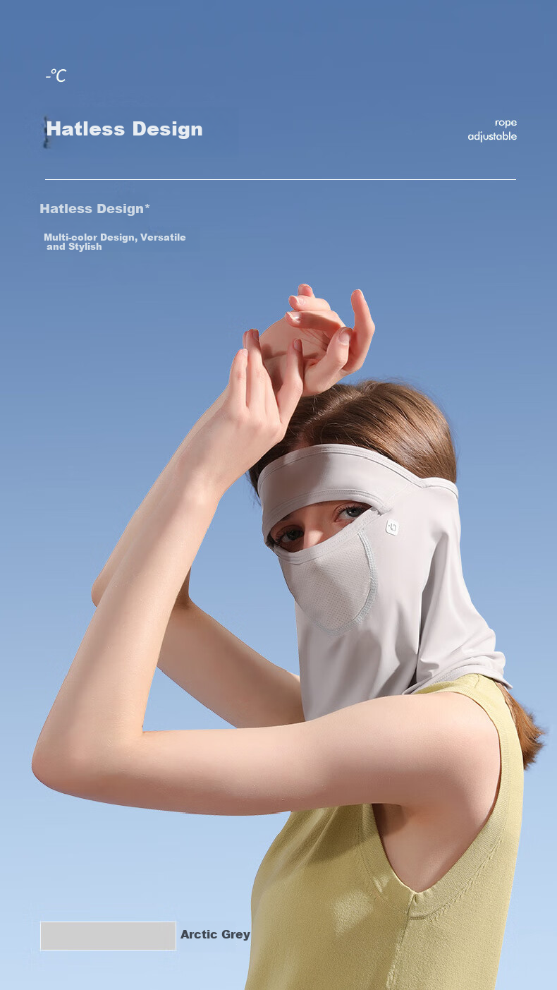 GLO-STORY Sun Protection Face Mask for Women, Full-Face Mask, Outdoor Golf Sports Sunshade, Cycling Face Covering, Headscarf Face Veil 6