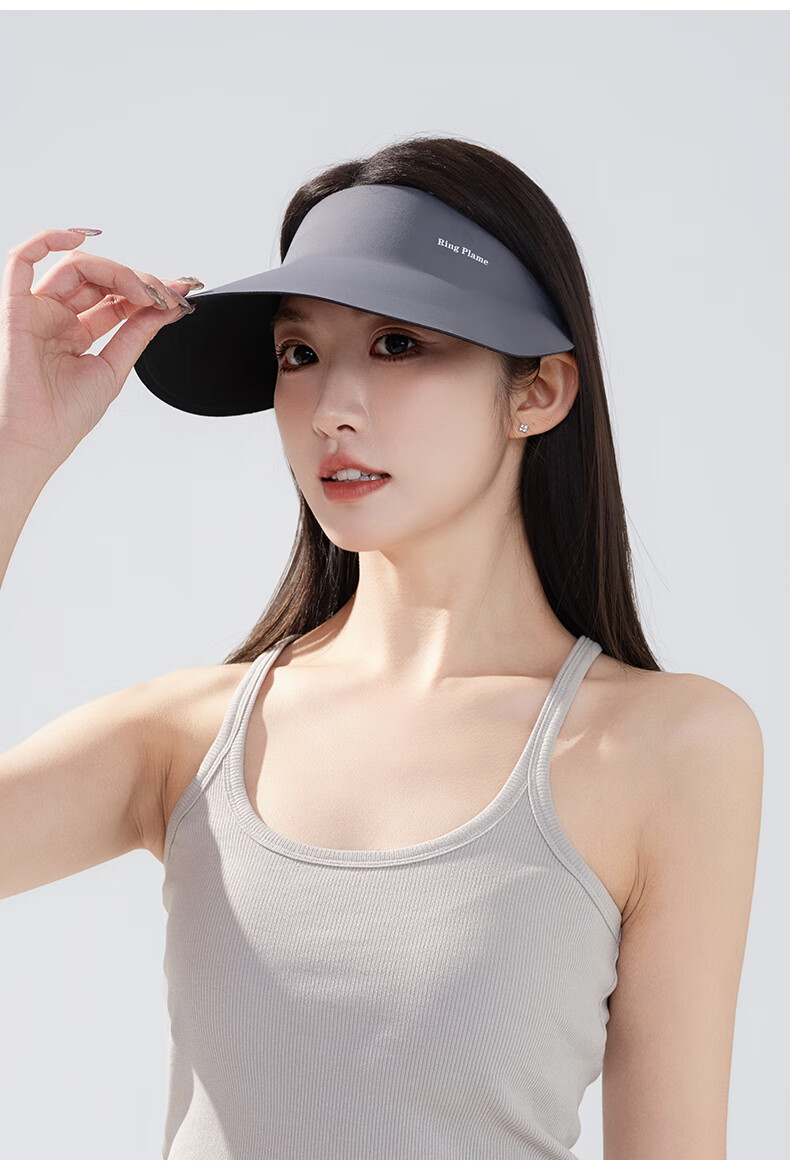 Yalu Women's Sun Protection Hat Open Top Foldable Sun Hat Egg Roll Wide Brim Hat for Cycling and Electric Bike Summer 7