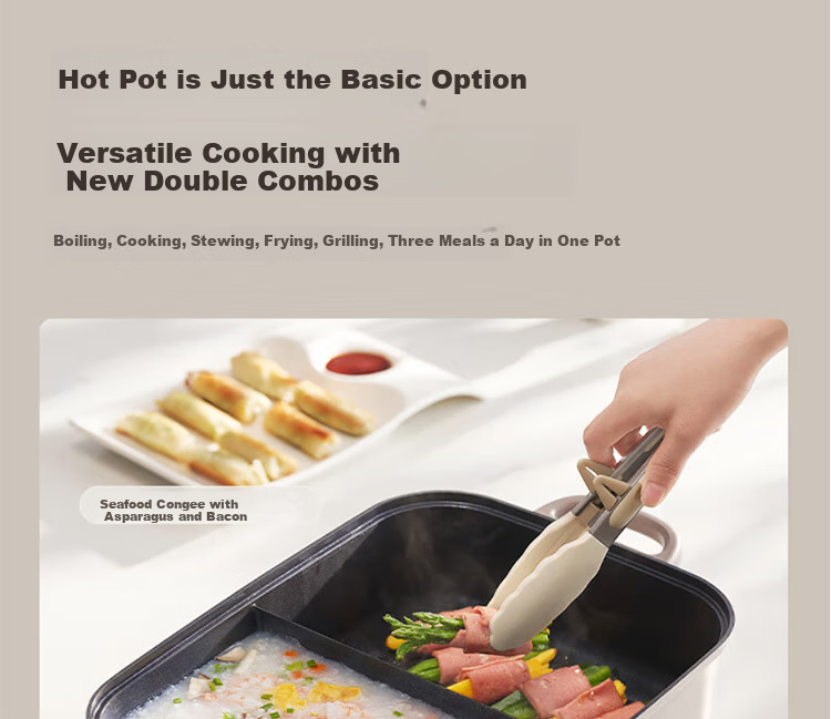 Joyoung Household 8L Large Capacity Electric Cooking Pot, Multifunctional Dual-Sided Electric Hot Pot, Electric Heating Pot HG80-G811 17