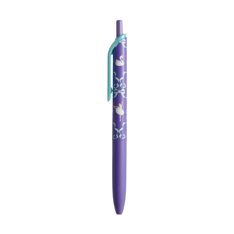 KOKUYO Butterfly Bow Retractable Gel Pen, 0.5mm Black Ink, Replaceable Refill, Office Signing Pen, Blue-Green Barrel, 1 Pack, WSG-PR3065
