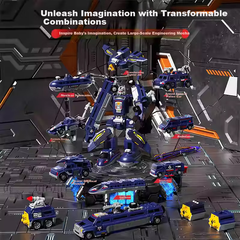 Zhihui Children's Toys for Boys Aged 1-3 Educational 5 Birthday Gift 2 Building Blocks 4 Magnetic Robot 10