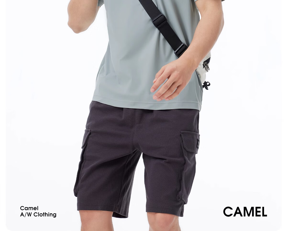 CAMEL Outdoor Quick-Dry T-Shirt for Men, Spring And Summer Short-Sleeve Round Neck Original Yarn Cool-Feeling Sun Protection Breathable Sweat-Absorbing Sports T-Shirt for Women, M 1