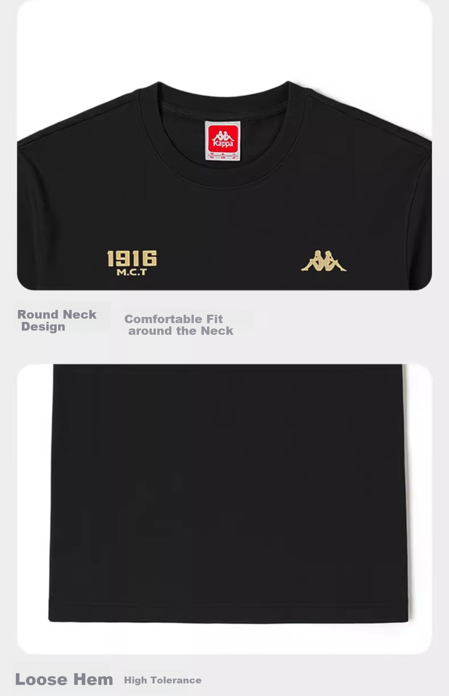 Kappa Back-To Sports Men's T-Shirt Short Sleeve, 2026 New Style Pure Cotton Summer Running Top for Women, K0D32TD21V 7