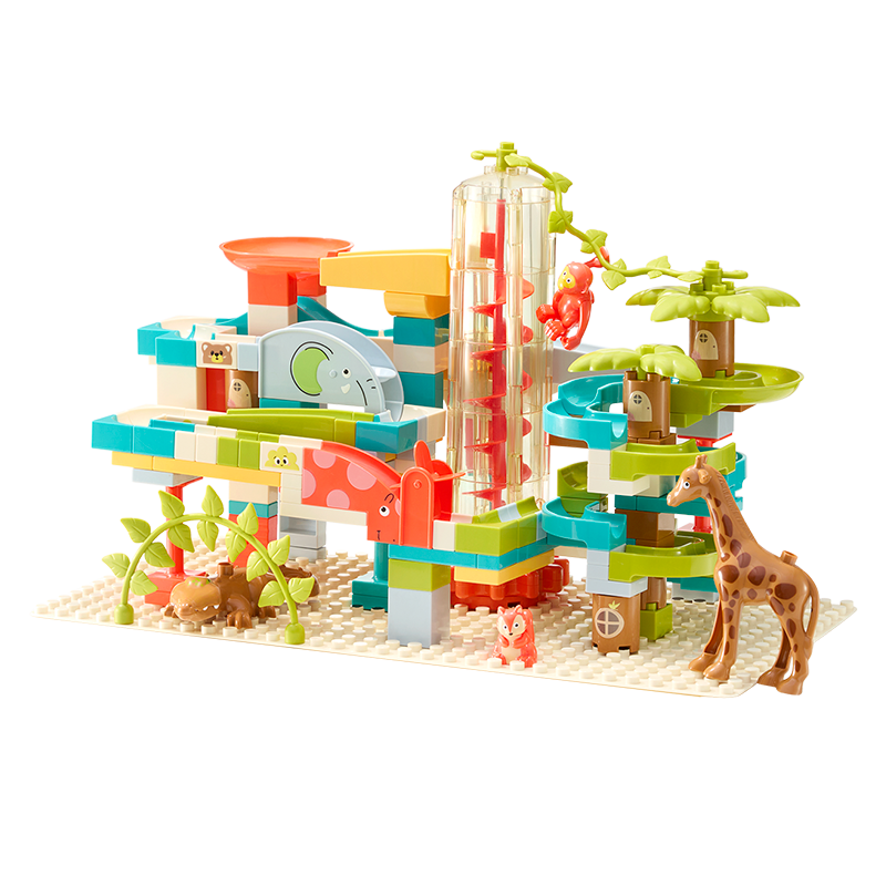 Babycare &BCTOYS Musical Electric Educational Building Blocks for Boys And Girls, Large Particle Construction Set, Ages 3-6 Gift - 175 Pieces