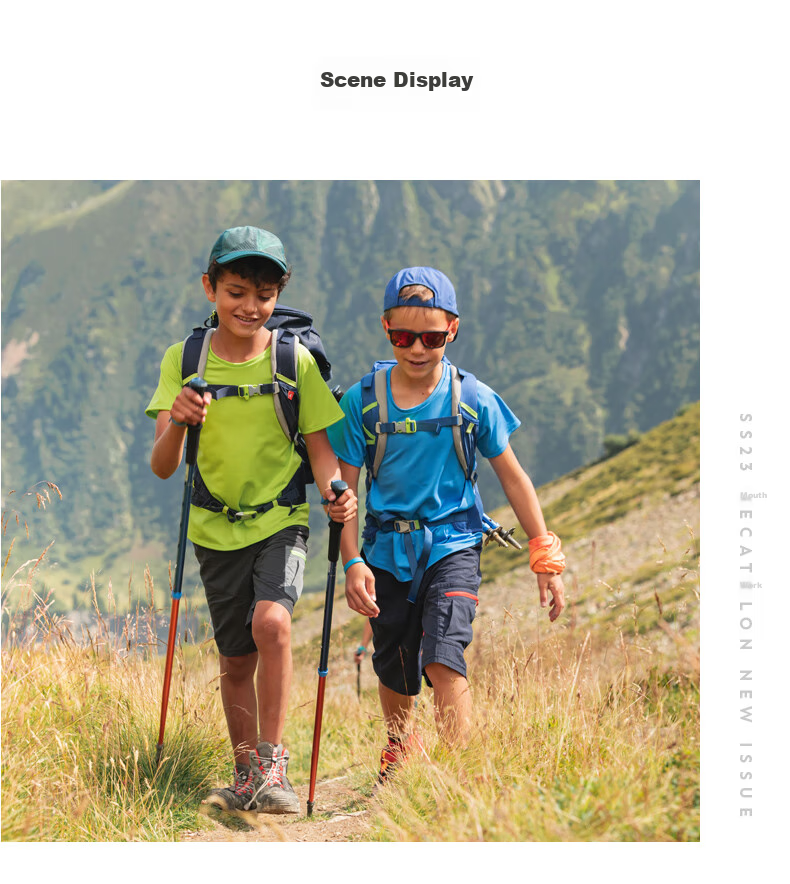 DECATHLON Children's Hiking Shoes, Outdoor Waterproof Trekking Shoes, Sports Shoes, QUJR Gray, Velcro, Size 32, 2999056 8