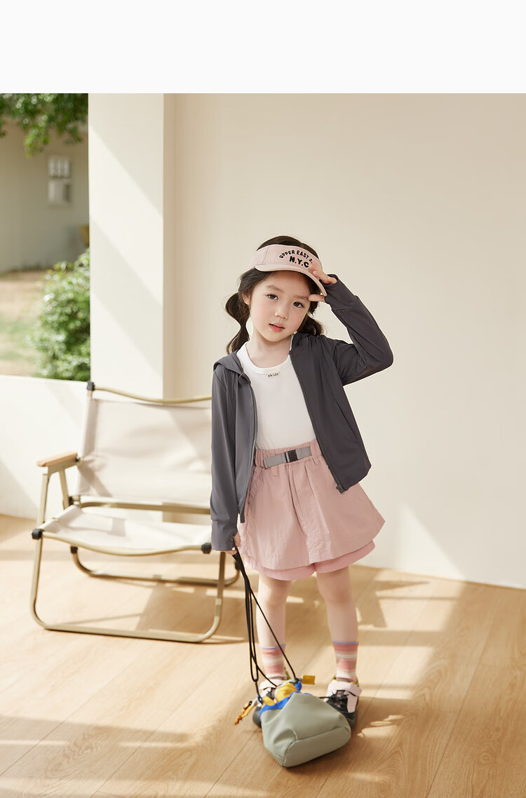 LUSON Children's Clothing, Baby Sun Protection Clothing for Girls, New Summer Style UV-Resistant Children's Ice Silk Jacket 26