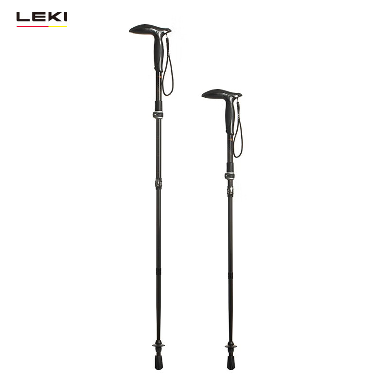 LEKI Legend Outdoor Carbon Fiber Folding Pole ELD External Lock Telescopic Hiking Stick Foldable Walking Stick (Single)
