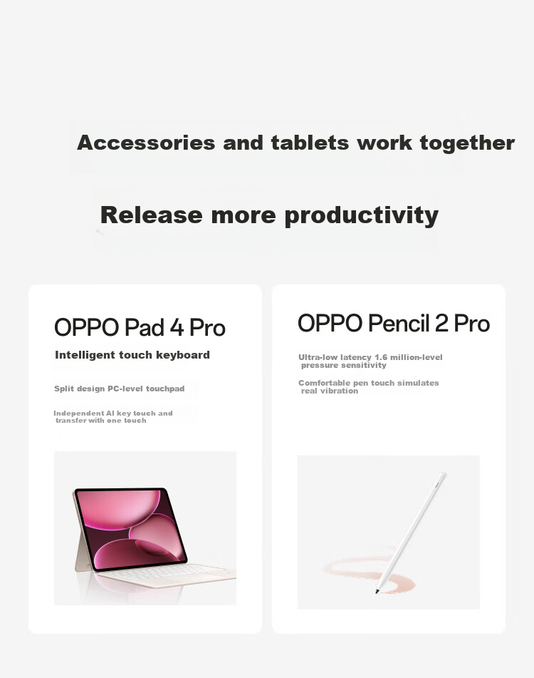OPPO Pad 4 Pro [Subsidies], 13.2-Inch Tablet, Qualcomm Snapdragon 8 Ultimate Edition Chip, 8GB+256GB, Dawn Light 21