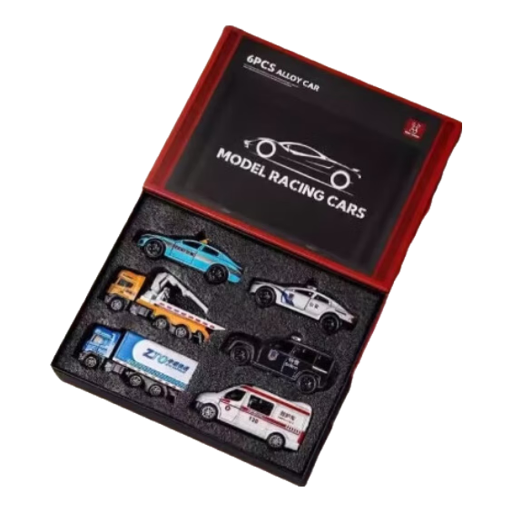 Mabaozibao Alloy Toy Car Set with Police Car And Ambulance Models, Birthday Gift for Boys Aged 1-3 Years Old