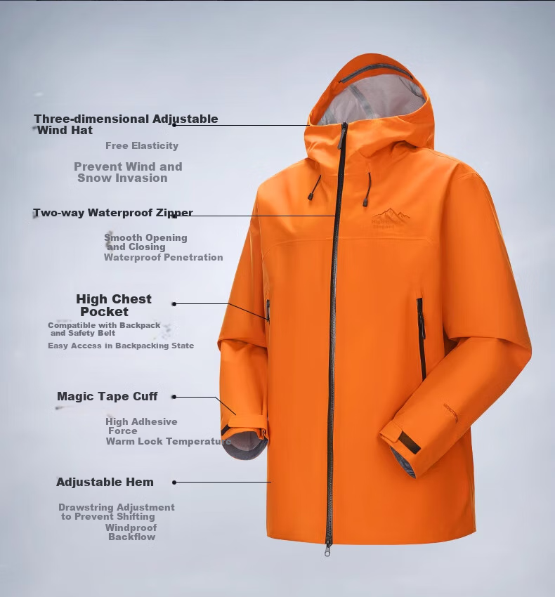 CAMEL [Himalaya Series] Outdoor Windproof And Rainproof Jacket for Men And Women, 3L Hard Shell H3500 A34CA31848 5