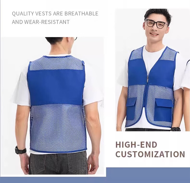 Laorui Work Vest, Summer Logistics Delivery, Instant Food Delivery Rider, Mesh Breathable Workwear Vest, Customizable 2
