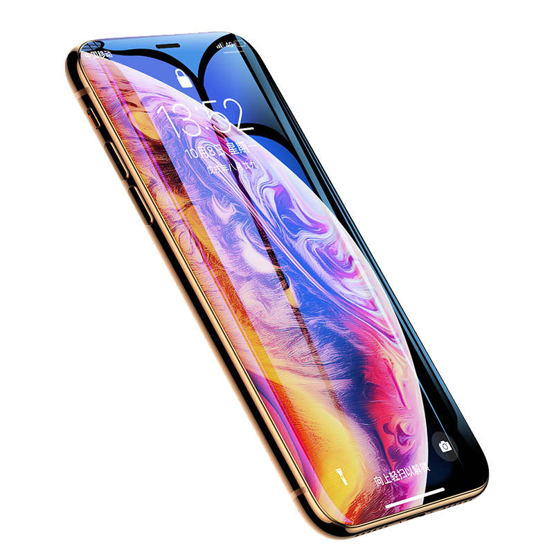 ESCASE [Two Pieces] Apple XS Max Screen Protector, IPhone 11 Pro Max Tempered Glass Film, Non-Full Coverage, HD Clear, Shockproof Glass Phone Film, Front Screen Protector