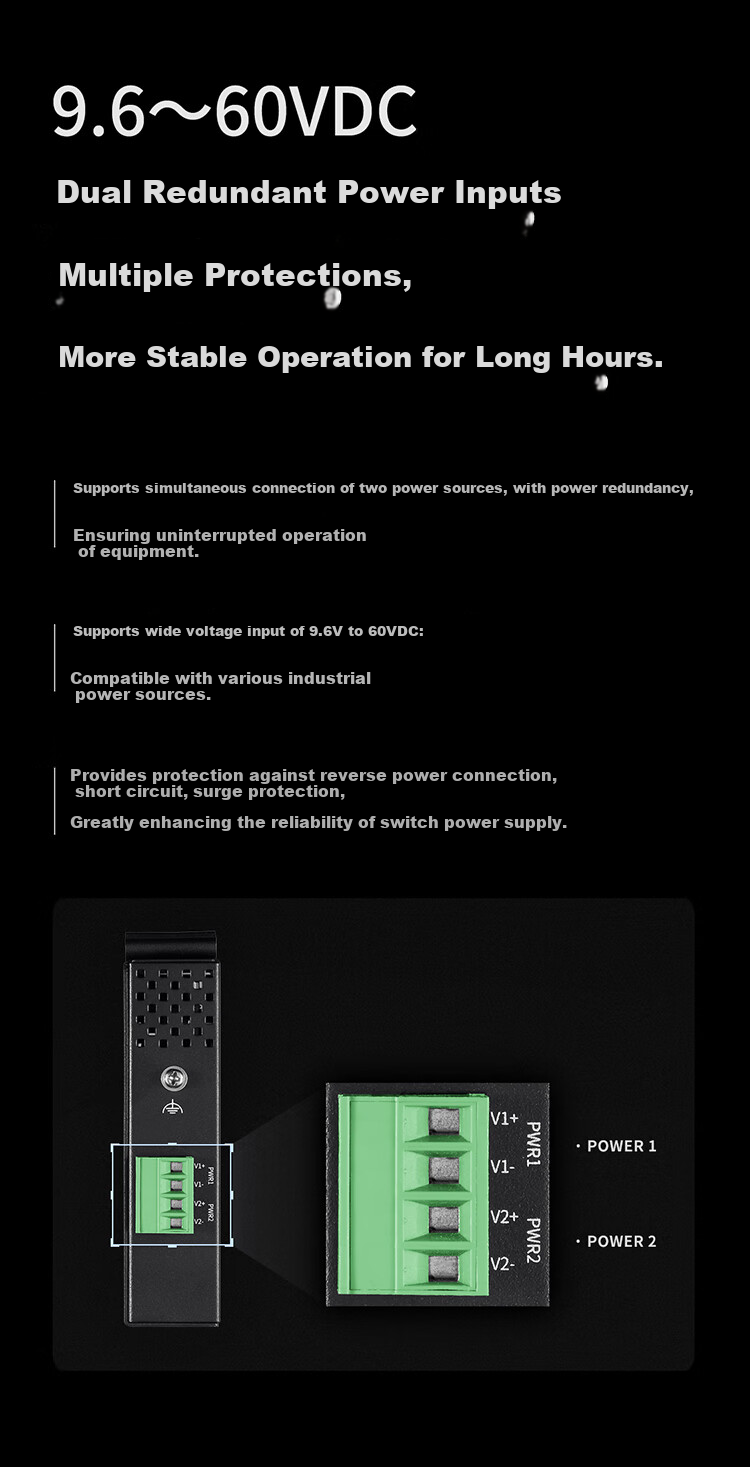 MERCURY Industrial-Grade Switch with 8 Gigabit Ports, Steel Shell, Supports DIN Rail, Enterprise/Monitoring Network Splitter, Hub, And Switch MISG108 6