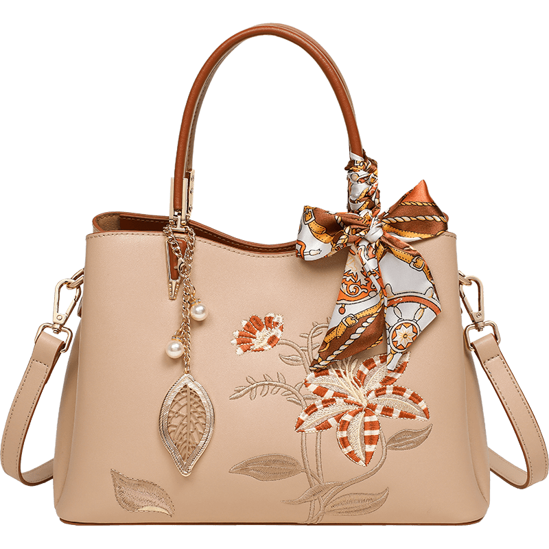 C.BANNER Leather Handbag, Women's Bag, Tote Bag, Shoulder Bag, Crossbody Bag, Light Luxury High-End Birthday Mother's Day Gift, Practical Present for Mom