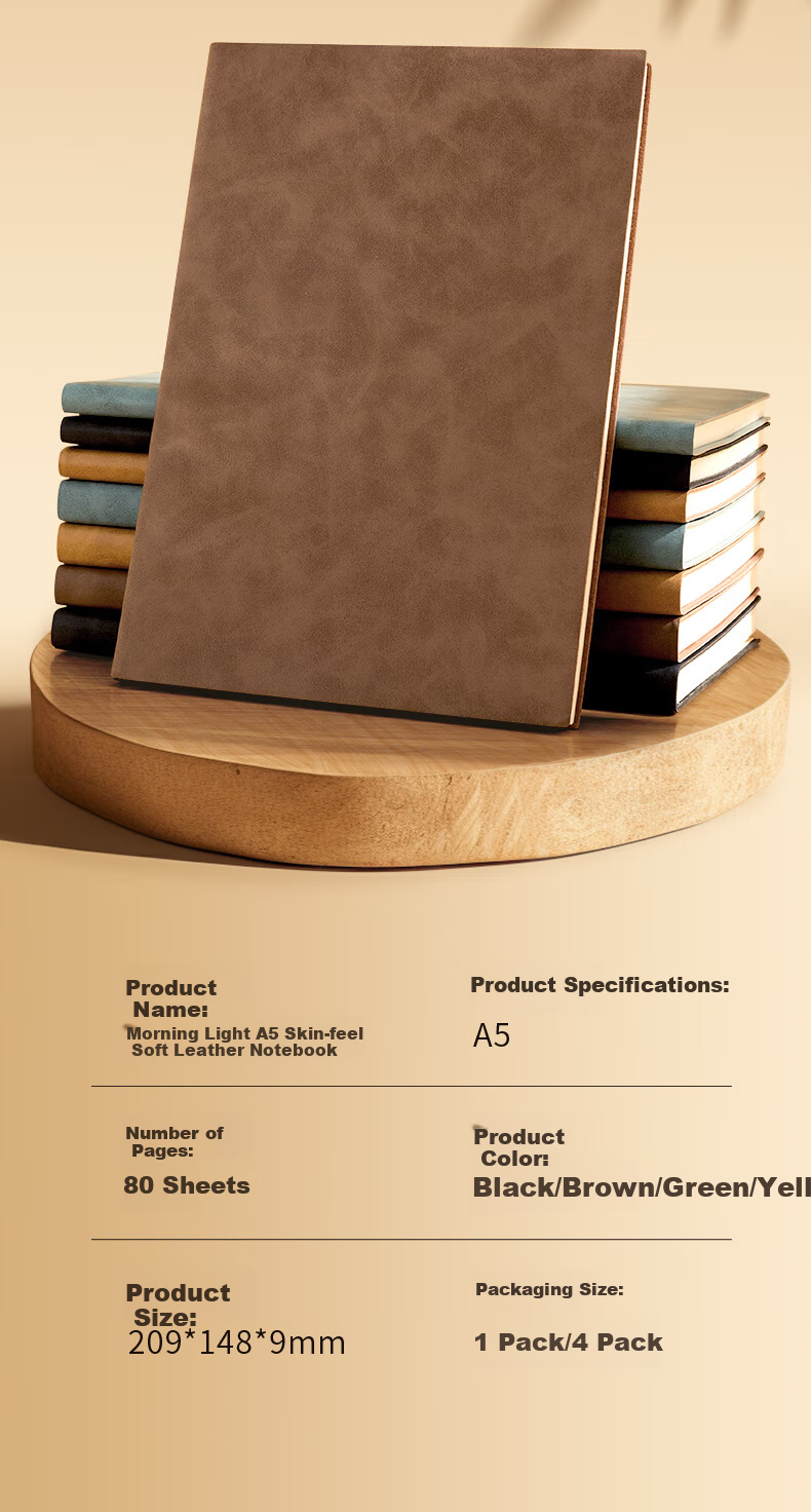 M&G Stationery A5/120 Sheets Meeting Record Sheepskin Leather Cover Notebook, Thick Office Notepad, Business Journal, Gray Single Book APNFC011 13
