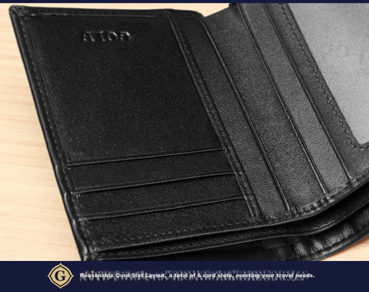 GOLF Men's Wallet, Vertical Style, Soft Leather Billfold, Multi-Card Slots, Bank Card Holder, Business Casual, Lightweight Coin Purse, Gift Box Packaging 10