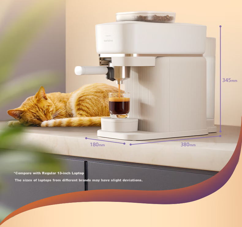 PHILIPS Fully Imported Baristina New Italian-American Fully/A Semi-Automatic Home Coffee Machine, Integrated Grinding Small Coffee Maker BAR Series bar300/60 6