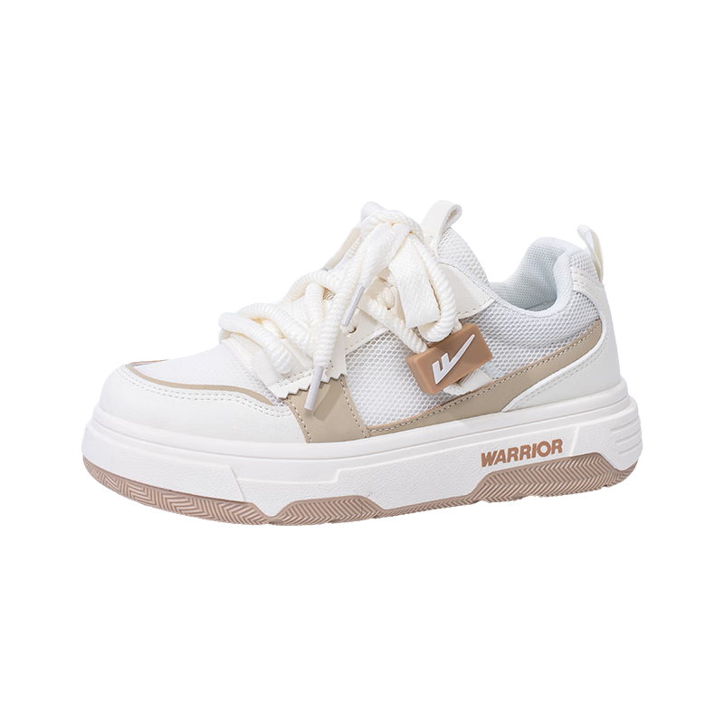 Huili Spring New Women's Shoes, Thick-Soled Sneakers, Fashionable Versatile Shoes J575Z White/Khaki-Single Mesh Style, Size 35