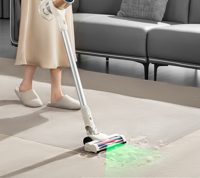 AUX Cordless Handheld Vacuum Cleaner for Home Use with Strong Suction, Low Noise, Green Light Dust Indicator, Carpet And Cat Hair Cleaning, Long Battery Life AXC-22DV8W 21