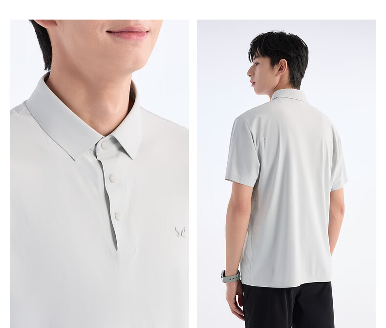 JOEONE Men's Short-Sleeve Polo Shirt, Moisture-Wicking Quick-Dry 7A Antibacterial Polo Shirt, Summer High-Elasticity Short-Sleeve T-Shirt for Me 18