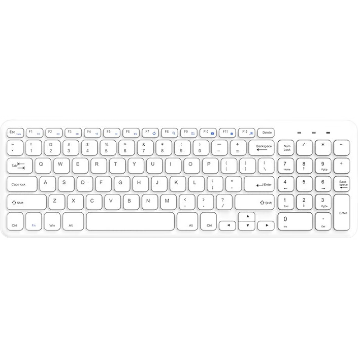 B.O.W Hangshi HW256C Wireless Keyboard, Ultra-Thin Portable Chocolate Keyboard, Splash-Resistant Laptop Desktop Office Universal Keyboard, 96 Keys External USB Digital Keyboard, Pink