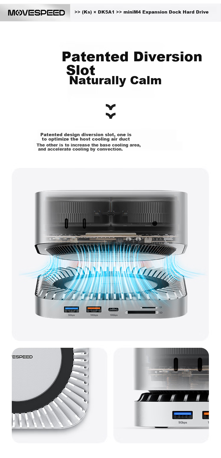 MOVE SPEED 2TB Portable Solid State Drive (PSSD), Compatible with Macmini M4 Expansion Dock Hard Drive, SSD Portable Hard Drive, Expansion Dock, Openclaw Dragon Robot 10
