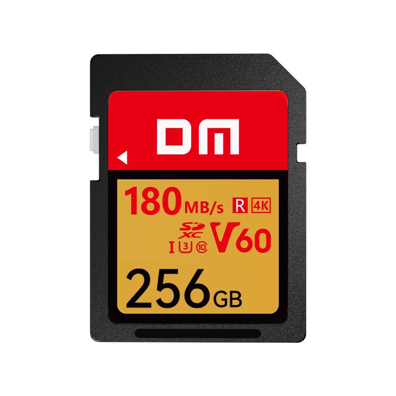 DM Daimai 256GB SD Memory Card U3 V60 Camera Memory Card, Read Speed 180MB/s, High-Speed Continuous Shooting for Mirrorless/DSLR Cameras, 4K Ultra HD SD Card