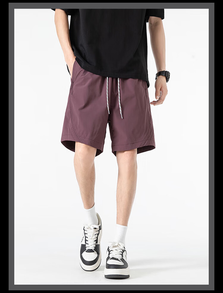 Homlean Mountain Series Casual Shorts, Summer Men's Loose Straight-Leg Breathable Versatile Sports Quick-Dry Five-Point Shorts, BT08 Lime Yellow, Size M 12