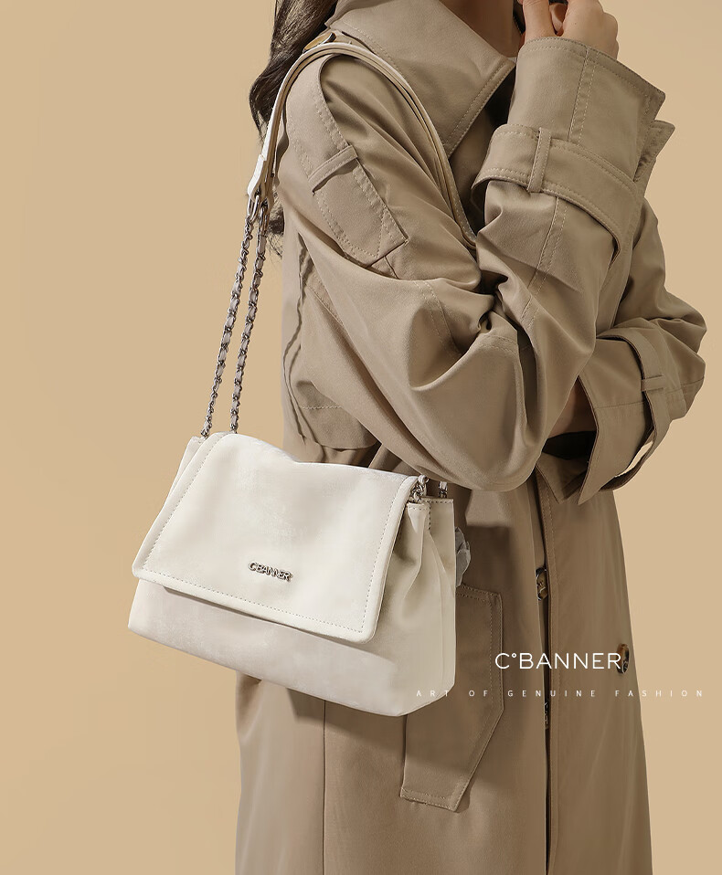C.BANNER Women's Handbag, Cowhide Shoulder Bag, Large Capacity Tote Bag, Fashionable Birthday And Mother's Day Gift, Practical Present for Mom 1