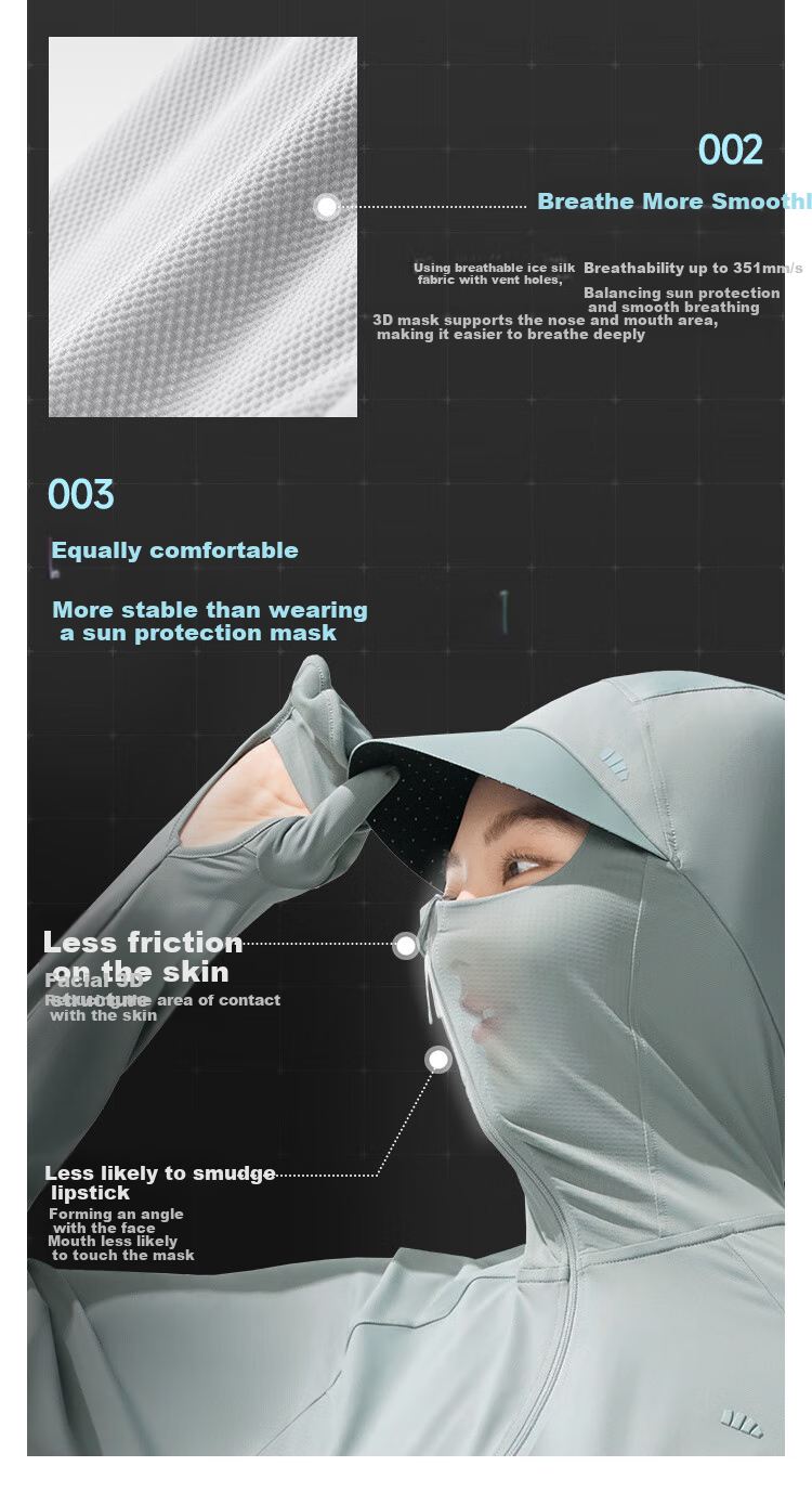 Beneunder UV Protection Sun Protection Clothing for Women, Full Protection, Adjustable Waist, Slimming, Versatile AL823 Dark Cloud Gray M 5