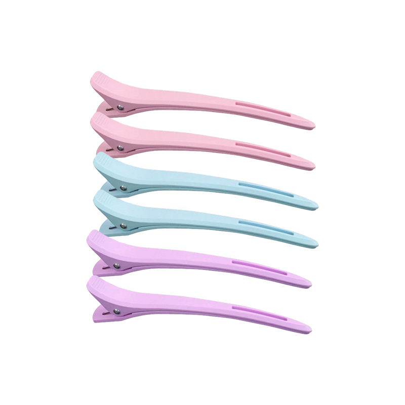 Jianyingshu Hairdressing Seamless Long Nose Duckbill Clips 6 Pieces Hair Clips Haircut Styling Positioning Hairpins