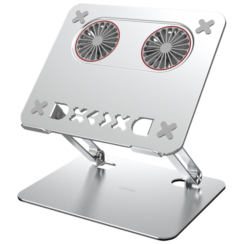 Lenovo Xiaoxin F5 Fan Cooling Stand, Dual Fans Efficient Cooling, Stepless Height Adjustment, Compatible with Apple, Huawei, Xiaomi, Lenovo Legion Y7000p/r9000p, Lai Ku Dou Zhanshe