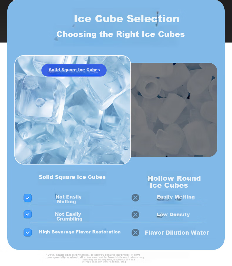 Hicon Ice Maker, Home Small Cube Ice Machine, Automatic Ice Cube Making, Antibacterial Timer, Stainless Steel Ice Maker 4