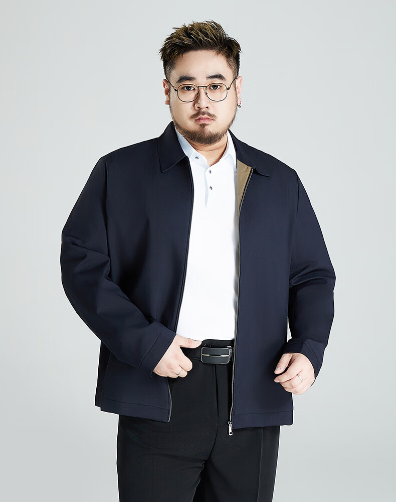 Ayoupang Large Size Business Executive Jacket for Middle-Aged And Elderly Men, Lapel Collar Coat, Black, 4XL (200-220 Jin) 9