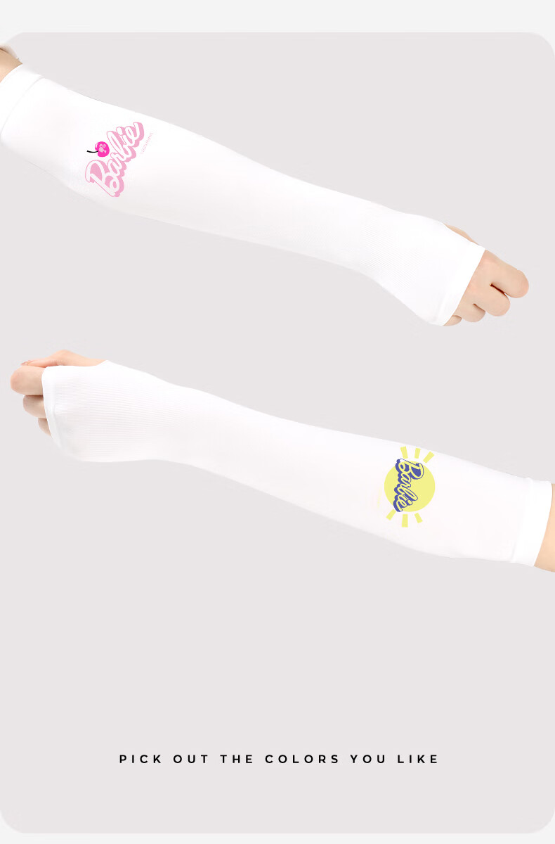 Barbie Girls' Ice Silk Sun Protection Sleeves Children's Summer Thin UV Protection Arm Sleeves Outdoor Baby Arm Guards 10