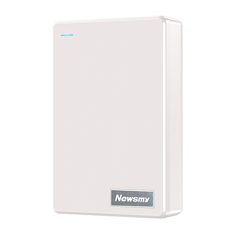 Newsmy 1TB External Hard Drive Mechanical Dual Disk Backup Qingfeng Plus Series USB3.0 2.5-Inch Fresh White Massive Storage Phone Connection Grid Pattern Desig