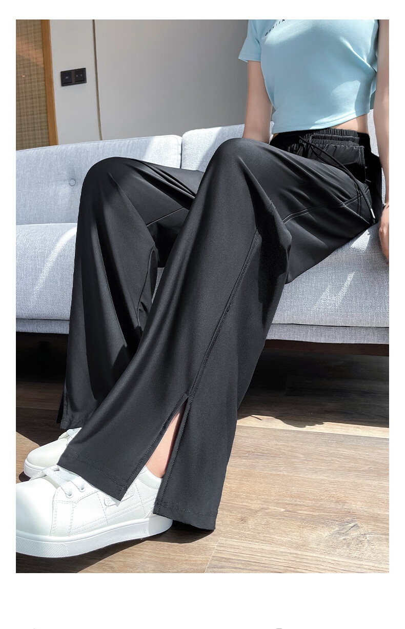 Huili Sun Protection Pants for Women, Summer 2026 New Style, Lightweight Straight-Leg Quick-Dry Lazy-Style Sports Pants, Drapey Ice Silk Cool Pants 17