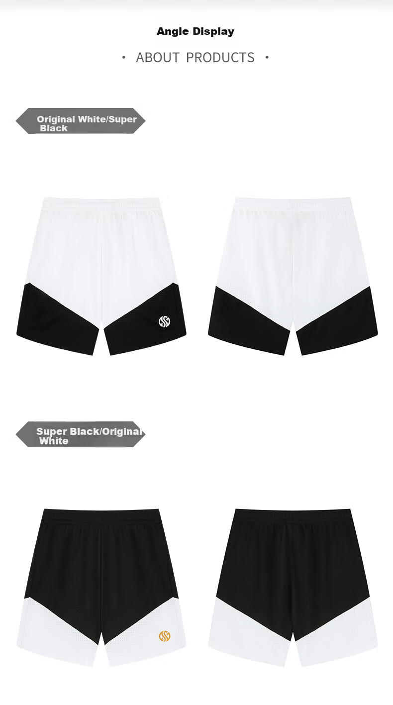 361° Men's Pants, Spring And Summer Loose-Fit Color Block Knitted Shorts, Casual Outdoor Basketball Sports Pants, 652521706-3 30