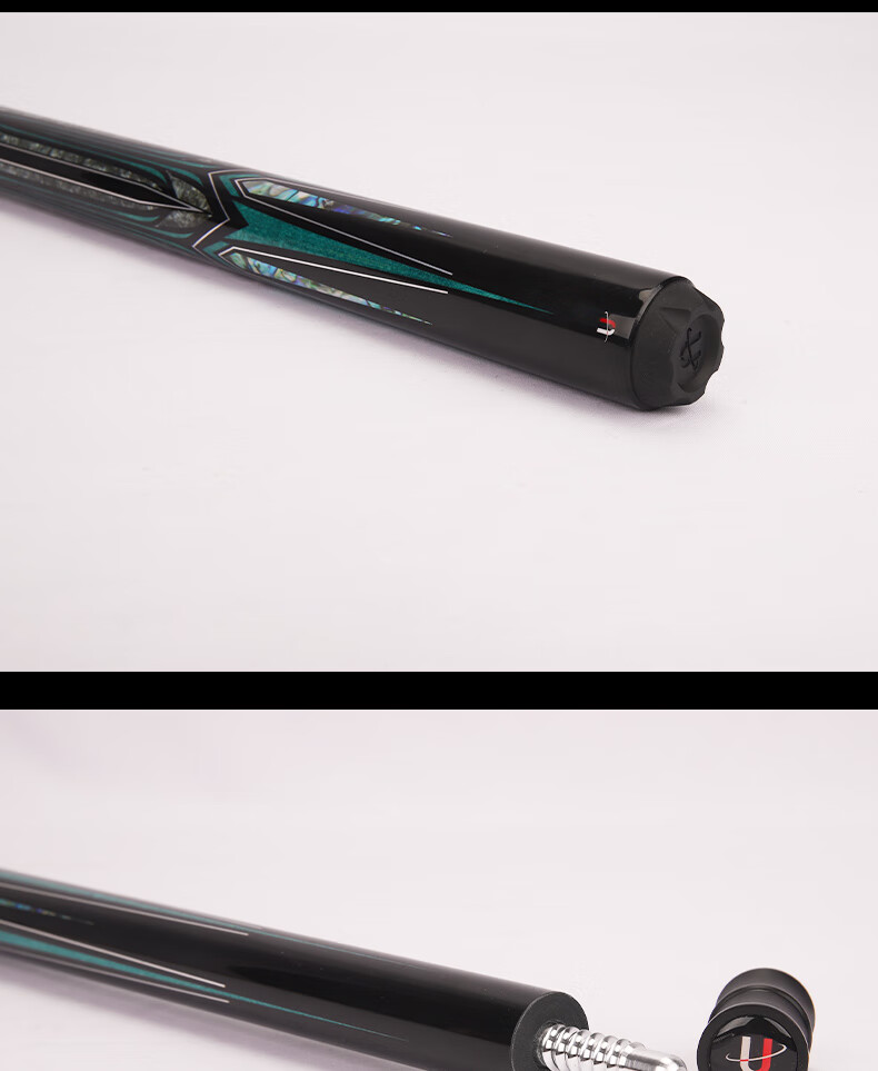 U Global Billiard Cue New Green Demon Series Fancy Nine-Ball Large Head Cue Chinese Eight-Ball Table Cue LM-0206 12