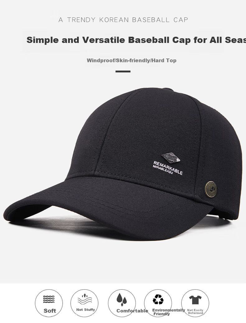 Denssyne High-Quality Hat for Men, All-Season Baseball Cap, Casual Outdoor Versatile Hat for Middle-Aged And Elderly, Brand Authentic Product 1