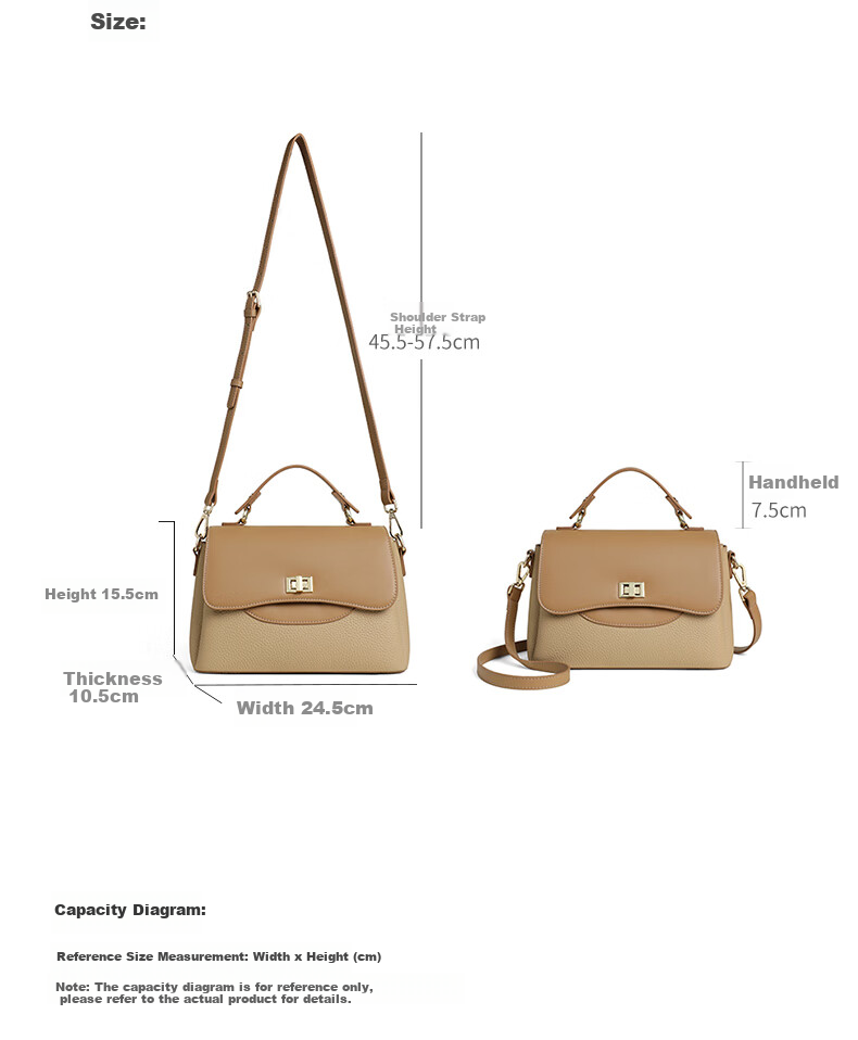 C.BANNER Women's Handbag, Top-Grain Leather Crossbody Bag, Light Luxury Shoulder Tote Bag, Brand Birthday Gift for Girlfriend on May 20 5