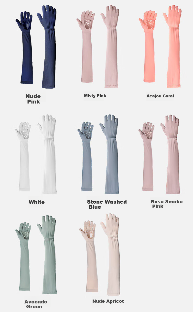 Kenmont Outdoor Sun Protection Gloves for Women, Spring And Summer Thin Arm Sleeves, UV Protection Driving Long Gloves Km-3793 8