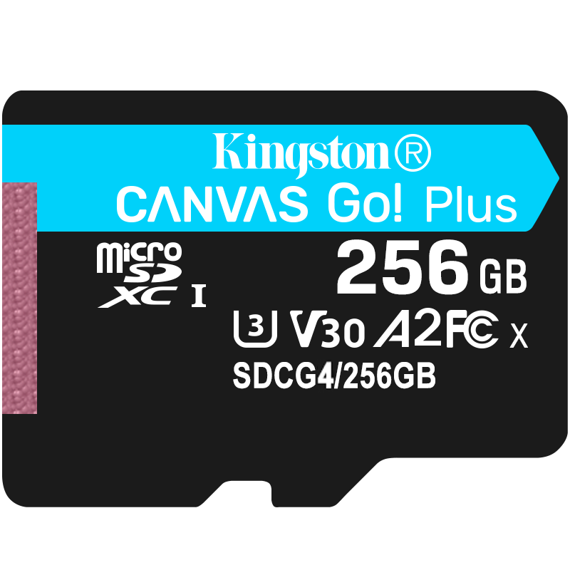 Kingston 256GB TF (MicroSD) Memory Card U3 V30 A2 4K Compatible with DJI Pocket 4/Action 6/Drone/Action Camera/Surveillance