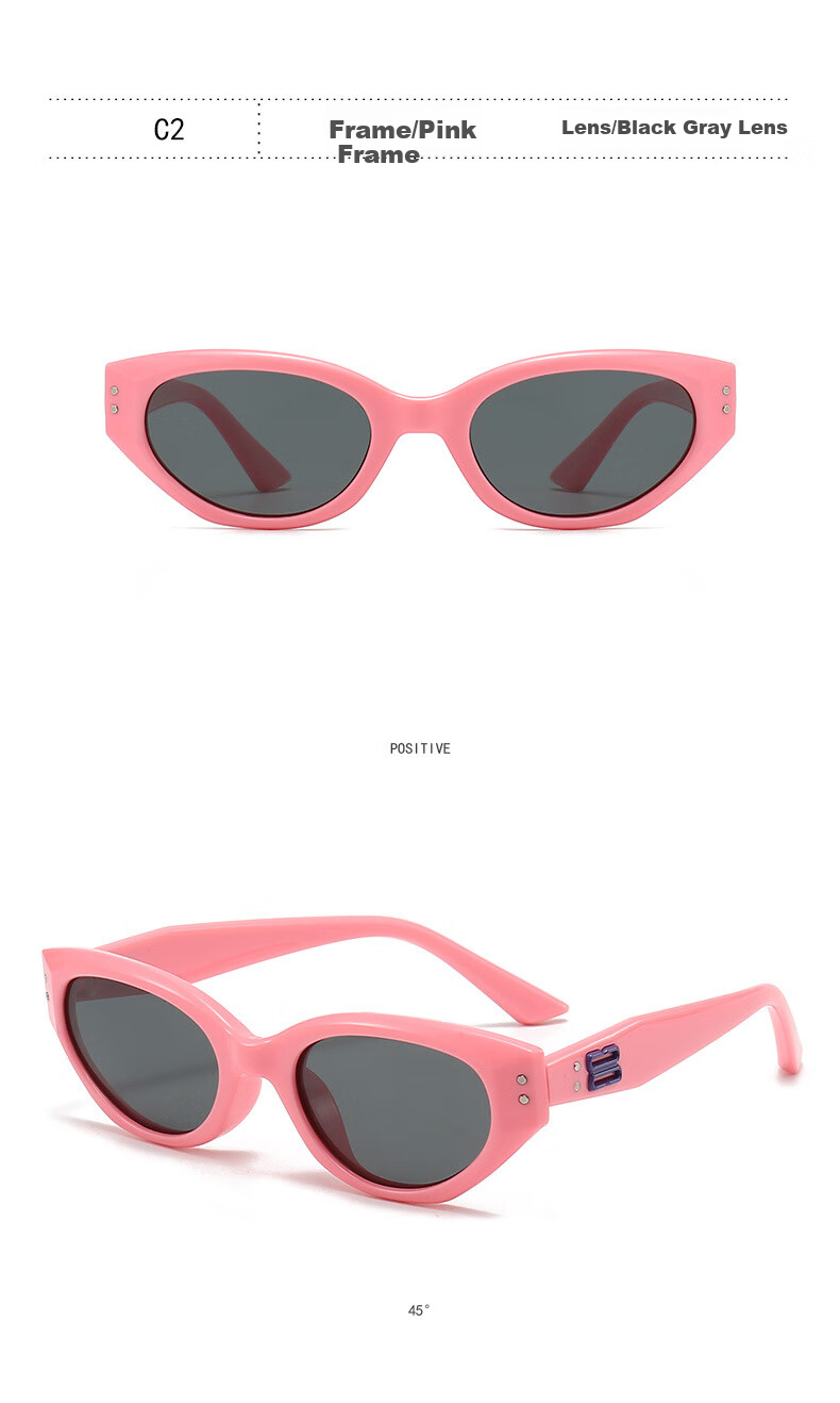 Angelamiao Children's Sunglasses, Polarized Sunglasses for Boys And Girls, Fashionable Cat-Eye Sunglasses 13