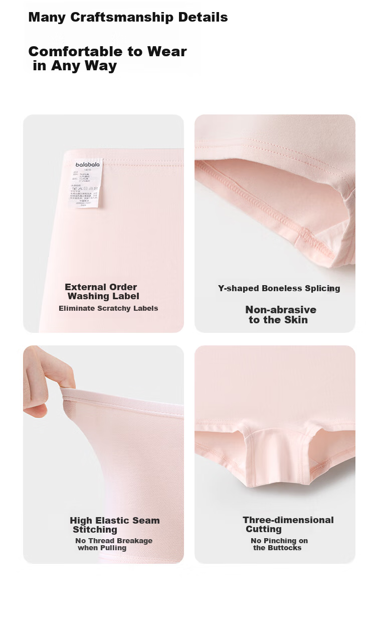 BALABALA Girls' Boyshort Underwear, Children's Boxer Briefs, Three-Pack [Miiichan IP] 209925170021 8