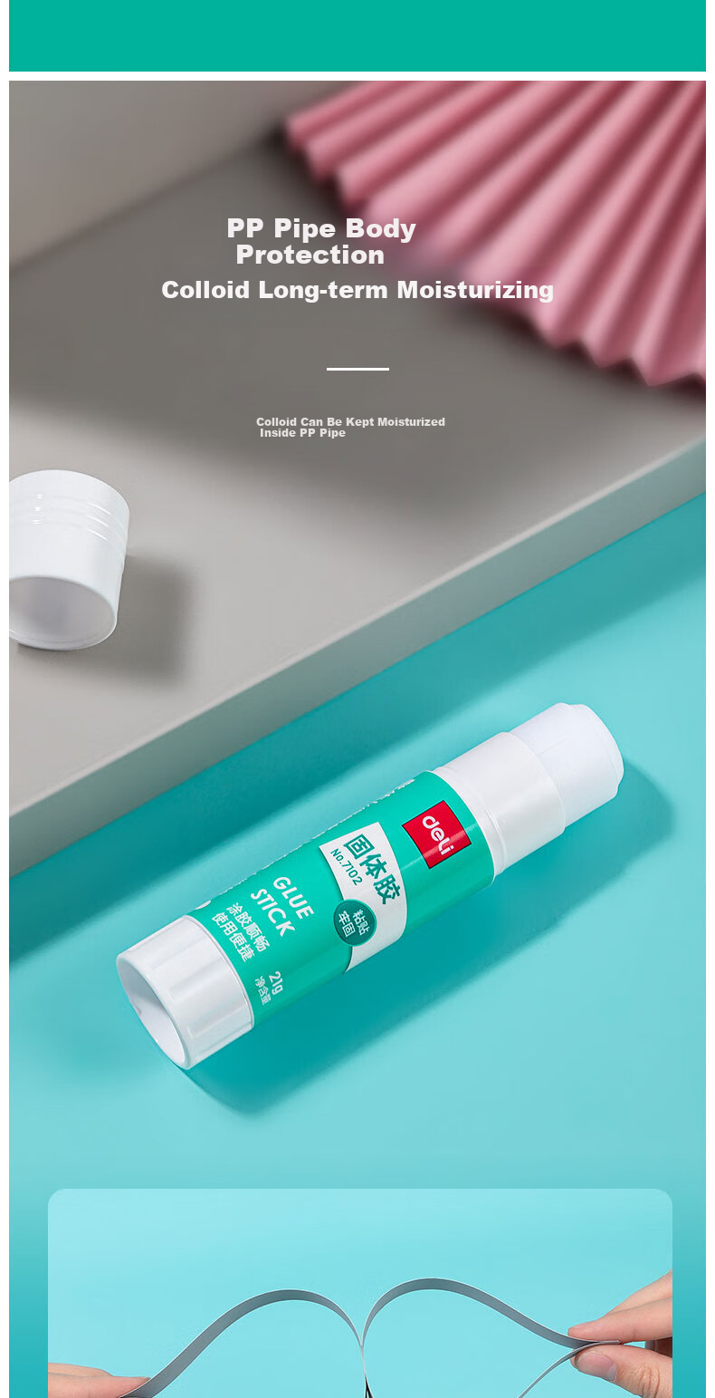 Deli [Super Popular] 21g PVA Solid Glue Stick, Quick-Drying Washable Glue Stick, DIY Craft Adhesive for Students Back-To Supplies, 12 Pieces/Box, Office Supplies P07102 5