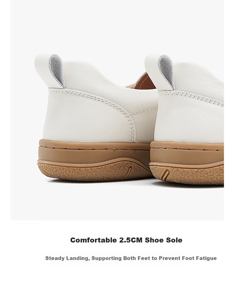 Walker Shop Aokasuo Retro White Sneakers for Women, Spring And Summer Fashionable Training Shoes, Women's Sports Casual Skateboard Shoes V141001 6
